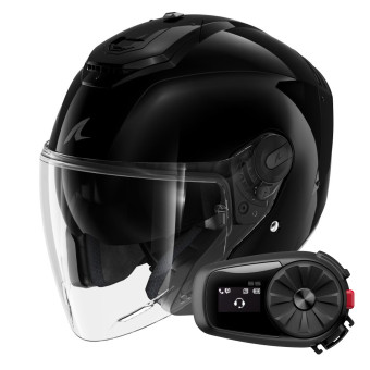 jet Shark RS JET Blank BLK + Kit Bluetooth 5S Solo