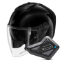 Casque jet Shark RS JET Blank BLK + Kit Bluetooth BT Mini Single
