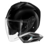Casque jet Shark RS JET Blank BLK + Kit Bluetooth Sena for Shark Mesh Solo