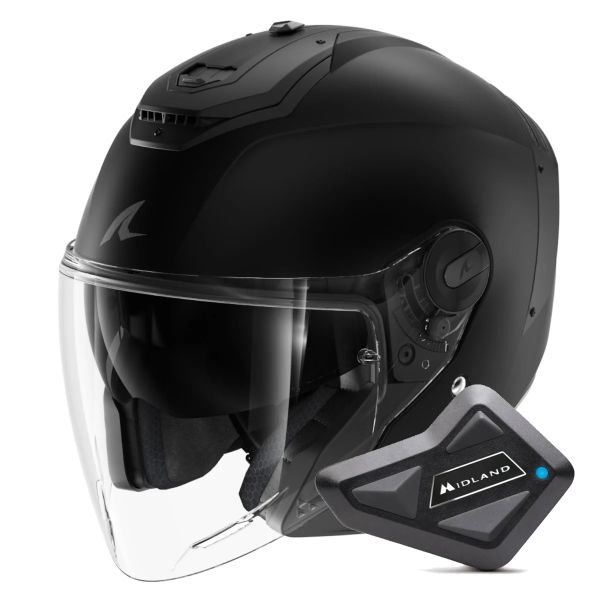 jet Shark RS JET Blank Mat KMA + Kit Bluetooth BT Mini