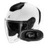 Casque jet Shark RS JET Blank WHU + Kit bluetooth 5R Lite Solo