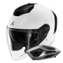 Casque jet Shark RS JET Blank WHU + Kit Bluetooth Sena for Shark Mesh Solo