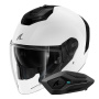 Casque jet Shark RS JET Blank WHU + Kit Bluetooth Sena for Shark Solo