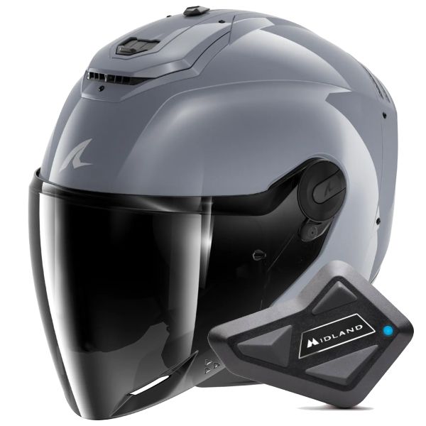 jet Shark RS JET Carbon Dark Shadow S05 + Kit Bluetooth BT Mini