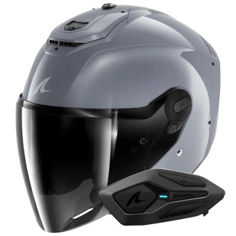 Casque jet Shark RS JET Carbon Dark Shadow S05 + Kit Bluetooth Sena for Shark Solo Casque jet Shark RS JET Carbon Dark Shadow S05 + Kit Bluetooth Sena for Shark Solo