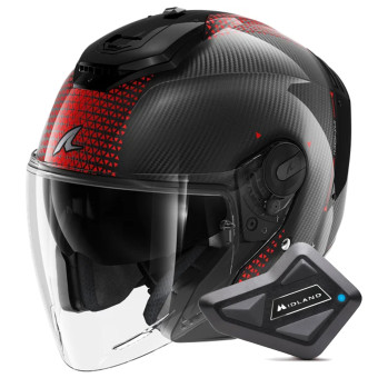 jet Shark RS JET Carbon Ikonik DRU + Kit Bluetooth BT Mini