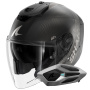 Casque jet Shark RS JET Carbon Speed-Tech Mat DAK + Kit Bluetooth Sena for Shark Mesh Sol