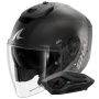 Casque jet Shark RS JET Carbon Speed-Tech Mat DAK + Kit Bluetooth Sena for Shark Solo