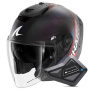 Casque jet Shark RS JET Carbon Speed-Tech Mat DBR + Kit Bluetooth BT Mini
