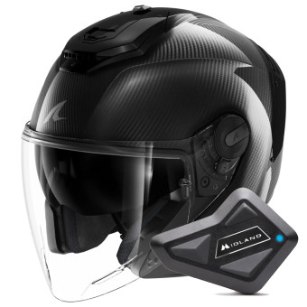 jet Shark RS JET Full Carbon DAD + Kit Bluetooth BT Mini