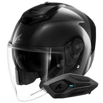 Casque jet Shark RS JET Full Carbon DAD + Kit Bluetooth Sena for Shark Solo Casque jet Shark RS JET Full Carbon DAD + Kit Bluetooth Sena for Shark Solo