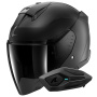 Casque jet Shark Skwal Jet Dark Shadow Mat A08 + Kit Bluetooth Sena for Shark Solo
