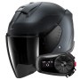 Casque jet Shark Skwal Jet Dark Shadow Mat B16 + Kit Bluetooth 5S Solo
