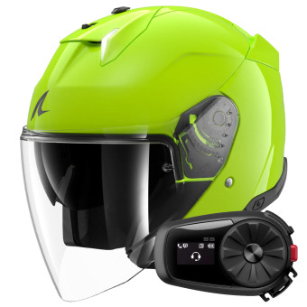 jet Shark Skwal i3 Jet Blank G03 + Kit Bluetooth 5S Solo