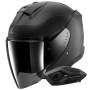 Casque jet Shark Skwal i3 Jet Blank Mat KMA + Kit Bluetooth Sena for Shark