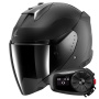 Casque jet Shark Skwal i3 Jet Dark Shadow Mat KMA + Kit Bluetooth 5S Solo