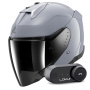Casque jet Shark Skwal i3 Jet Dark Shadow S05 + Kit Bluetooth Lokui K30