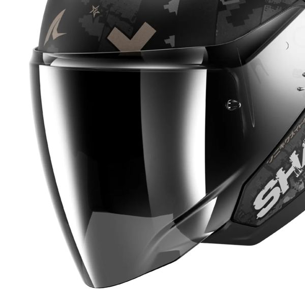 Shark Skwal i3 Jet Hellcat Mat KUA + Kit Bluetooth Sena for Shark