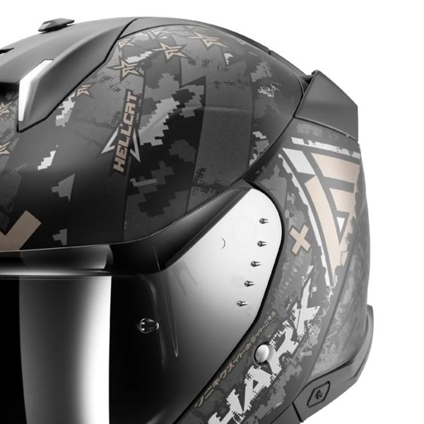 Shark Skwal i3 Jet Hellcat Mat KUA + Kit Bluetooth Sena for Shark