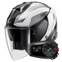 Casque jet Shark Skwal i3 Jet Mekarium KUW + Kit Bluetooth 5S Solo