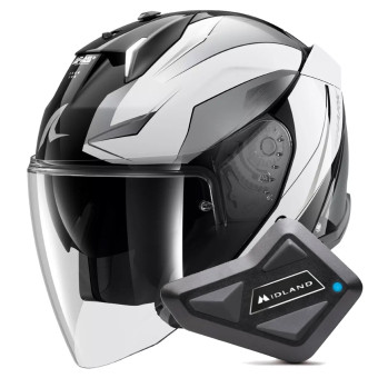 Casque jet Shark Skwal i3 Jet Mekarium KUW + Kit Bluetooth BT Mini Single Casque jet Shark Skwal i3 Jet Mekarium KUW + Kit Bluetooth BT Mini Single