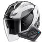 Casque jet Shark Skwal i3 Jet Mekarium KUW + Kit Bluetooth BT Mini Single