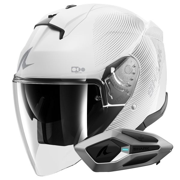 jet Shark Skwal i3 Jet SP Lyne WSS + Kit Bluetooth Sena for Mesh Solo