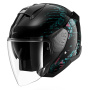 Casque jet Shark Skwal Jet Reptaia KVX