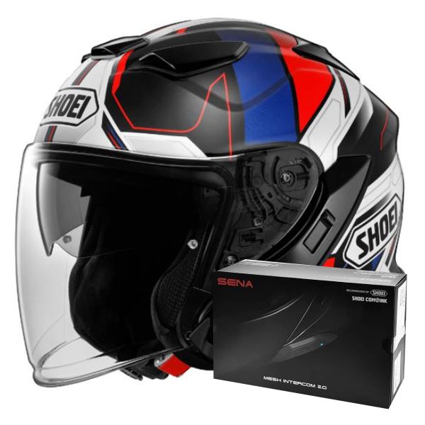 jet Shoei J-Cruise 3 Whizzy TC-10 + Intercomunicador Sena SRL-03