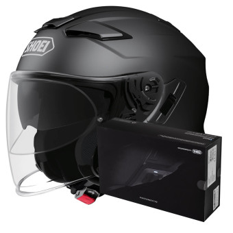 jet Shoei J-Cruise II Matt Black + Intercom Sena SRL-Mesh