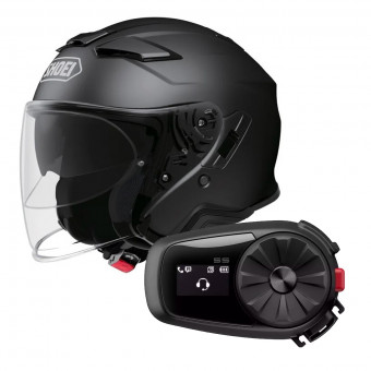 jet Shoei J-Cruise II Matt Black + Kit Bluetooth Sena 5S Solo