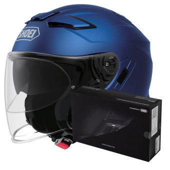 jet Shoei J-Cruise II Matt Blue Metalic + Intercom Sena SRL-Mesh