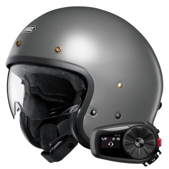 jet Shoei J.O2 Basalto Gris + Kit Bluetooth 5S Solo