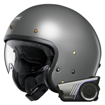jet Shoei J.O2 Gris Basalto + Kit Bluetooth Harman Kardon 60S
