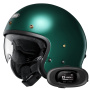 Casque jet Shoei J.O2 British Verde + Kit bluetooth 5R Lite Solo
