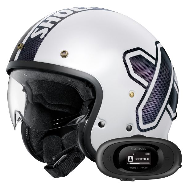 jet Shoei J.O2 Cross-Logo2 TC-6 + Kit Bluetooth 5R Lite Solo