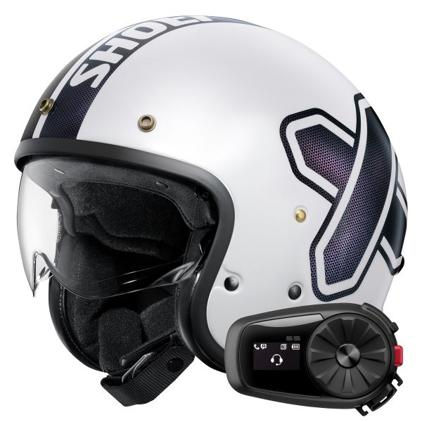 jet Shoei J.O2 Cross-Logo2 TC-6 + Kit Bluetooth 5S Solo