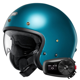 jet Shoei J.O2 Laguna Azul + Kit Bluetooth 5S Solo