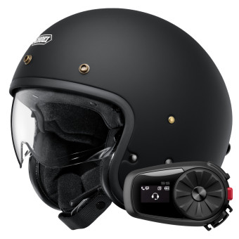 jet Shoei J.O2 Negro Mate + Kit Bluetooth 5S Solo
