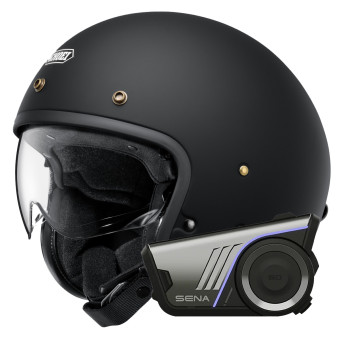 jet Shoei J.O2 Negro Mate + Kit Bluetooth Harman Kardon 60S