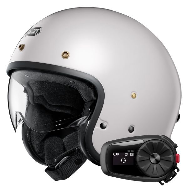 jet Shoei J.O2 Off White + Kit Bluetooth 5S Solo