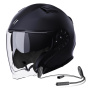Casque jet Stormer Rival Black Matt + Kit Bluetooth Lokui K10