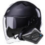 Casque jet Stormer Rival Black Pearly + Kit Bluetooth BT Mini