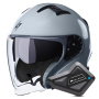 Casque jet Stormer Rival Grey Nardo Glossy + Kit Bluetooth BT Mini
