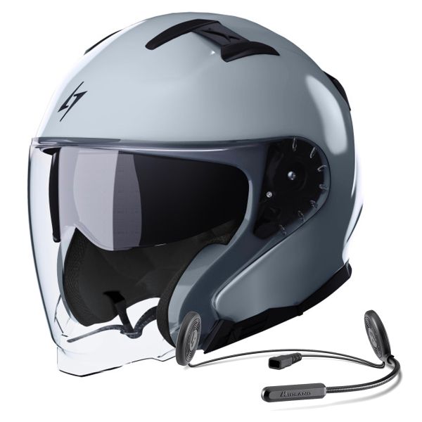 jet Stormer Rival Grey Nardo Glossy + Kit Bluetooth Lokui K10