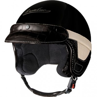 Casque jet Borsalino Panama Croco Negro Casque jet Borsalino Panama Croco Negro