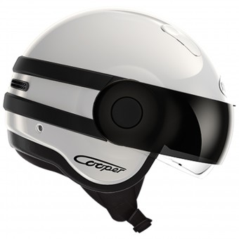 Casque jet Roof Cooper Bicolor Blanco Negro Mate Casque jet Roof Cooper Bicolor Blanco Negro Mate