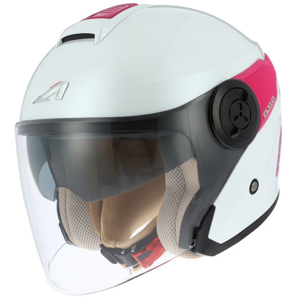 jet Astone DJ10 White Pink jet Astone DJ10 White Pink