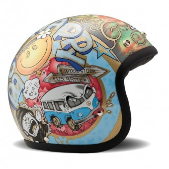 Casque jet Dmd Vintage Woodstock Casque jet Dmd Vintage Woodstock