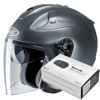 Casque jet HJC FG-Jet Semi Mat Titanium Casque jet HJC FG-Jet Semi Mat Titanium
